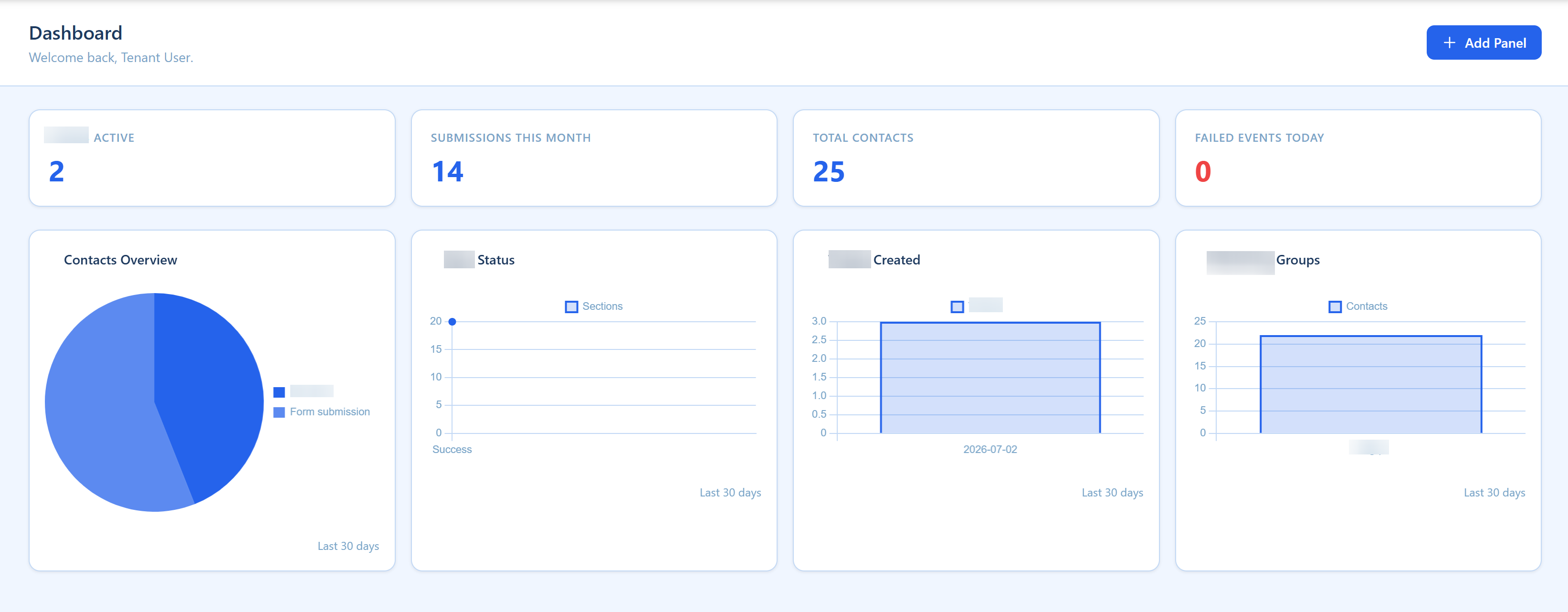 Form builder platform dashboard screen